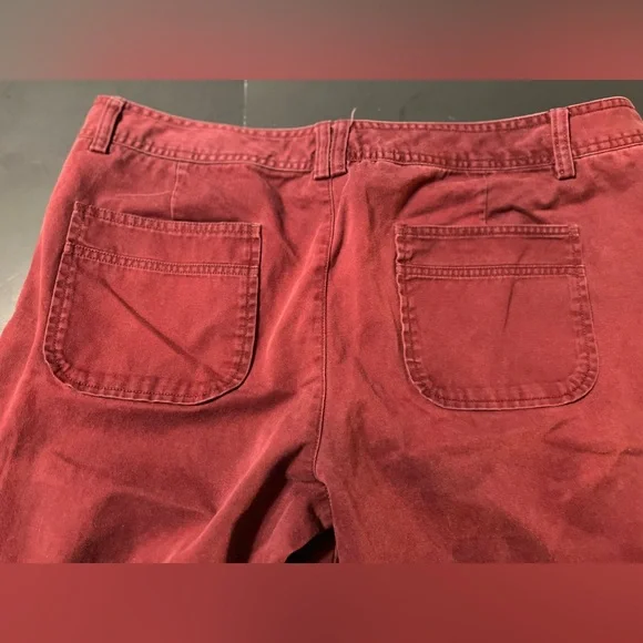 Vintage Old Navy Women’s Size 16 Red Pants Low Rise Wide Leg - Picture 4 of 15